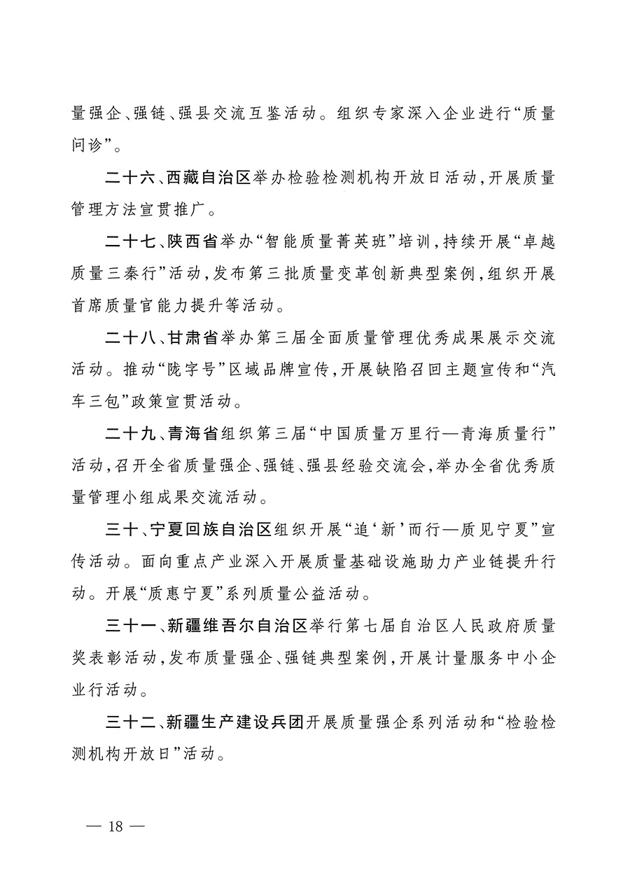 市場監(jiān)管總局等26個(gè)部門(單位)聯(lián)合發(fā)布開展2025年全國“質(zhì)量月”活動(dòng)通知(國市監(jiān)質(zhì)發(fā)〔2025〕77號)